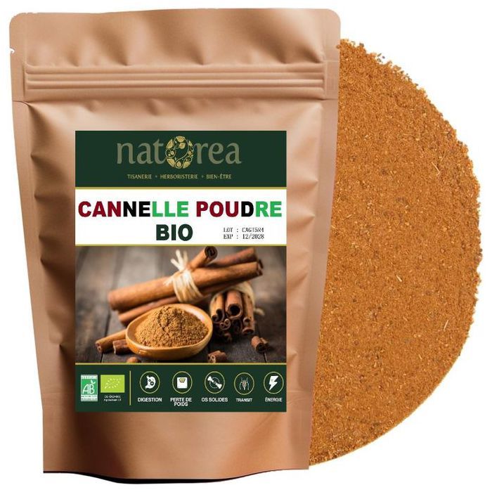 Cannelle Biologique en Poudre 100g Cannelle Bio  Sans gluten végétalienne Cannelle naturelle