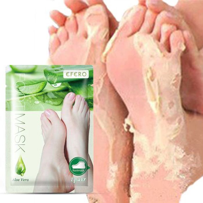 Efero Masque pour les pieds à l'aloe Vera Peeling pour les jambes Pieds enlever la peau Patch pour les pieds