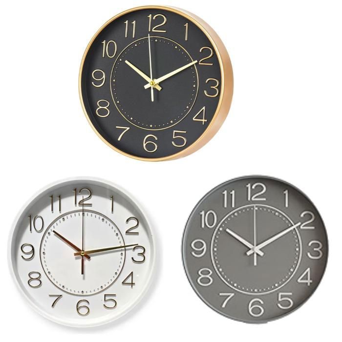 Horloge murale - Design - Moderne - Mécanisme silencieux - Installation facile - Blanc (Couleur aléatoire)