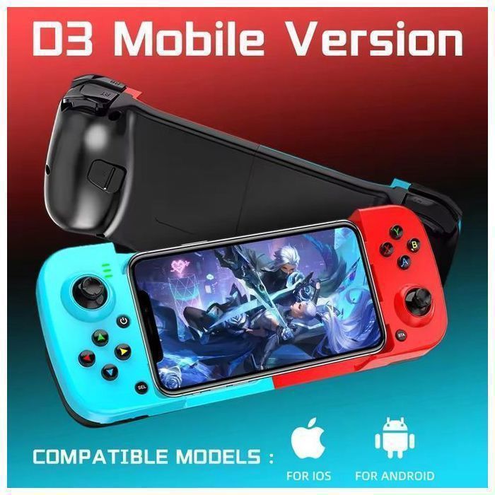 Manette de Jeu Sans Fil Télescopique BSP-D3 – Bluetooth 5.0 – Compatible iPhone, Android, PC, Switch