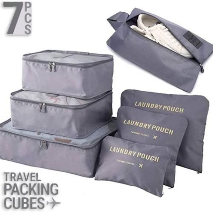 7 pièces Sac de Rangement Portable de Valise, Organisateur de Vêtements pour Voyage