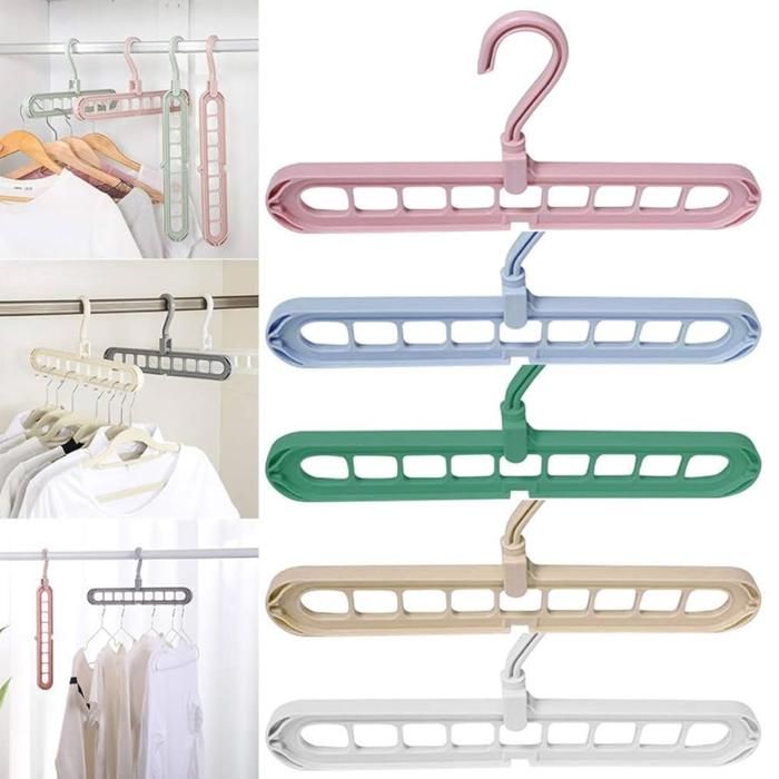 Cintre multi-usage - GENERIC - Vert - Plastique durable - Gain de place - 0.1 kg