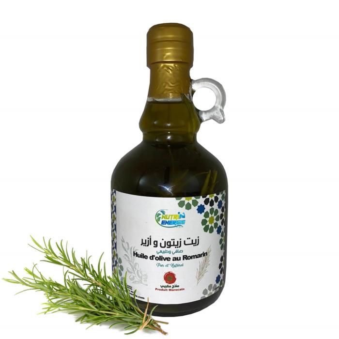 Huile d'olive au Romarin 100 % Pure et Naturelle