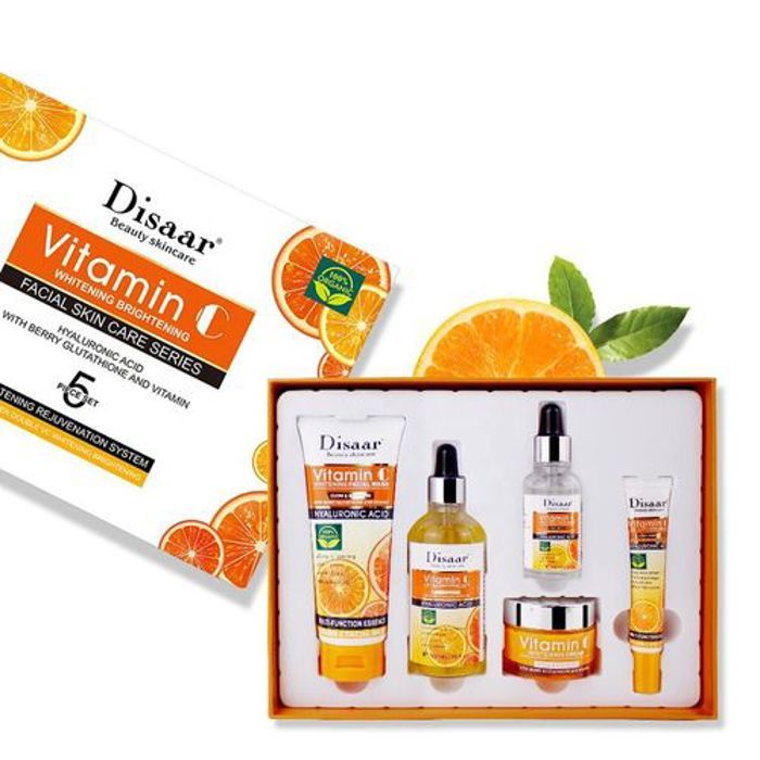 Disaar Pack soins visage à la vitamine C et acide hyaluronique, soins de la peau, éclaircissant, hydratant