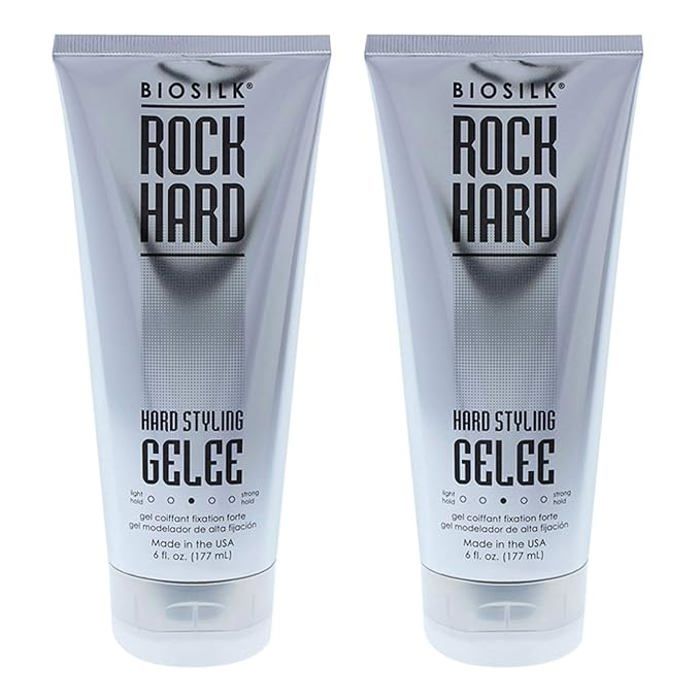 Gel coiffant - BIOSILK - ROCK HARD - 177 ML - Tenue longue durée - Non gras - Brillance
