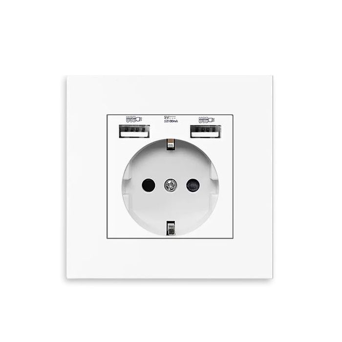 Prise de courant murale EU USB,5V,2,1 A,prise électrique,16A,de charge pour téléphone