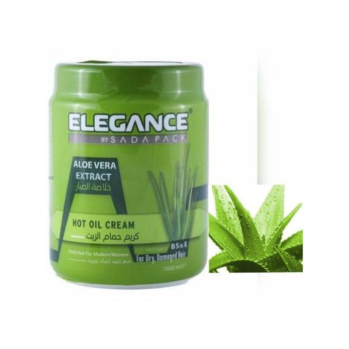 Masque soin cheveux Elegance riche en aloe vera pour cheveux secs et abîmés (1000 ml)
