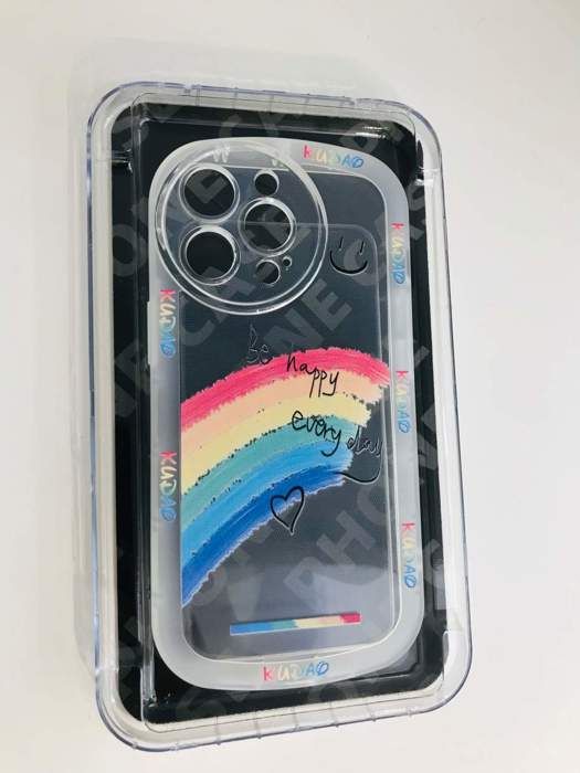 Coque de téléphone - YOYOSO - iPhone 13 Pro Max - Sourire - Multicolore - Transparente