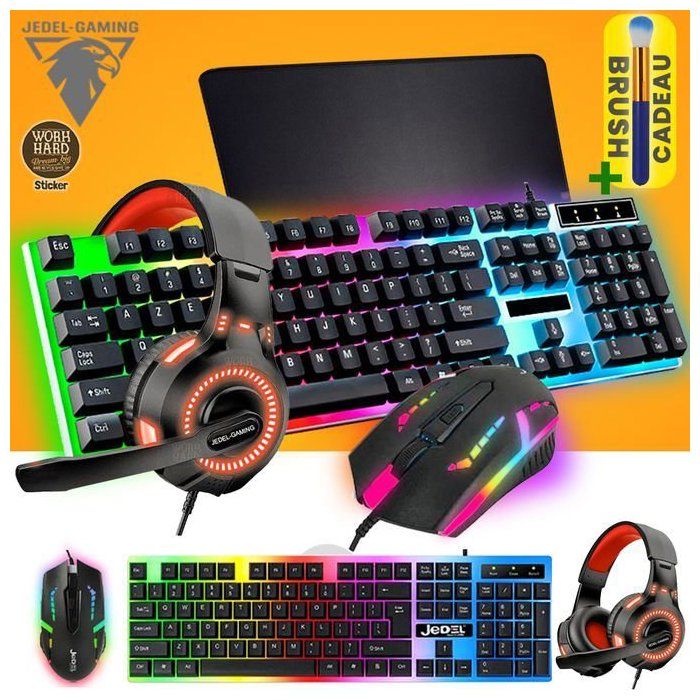 Pack Gaming Complet 4-en-1 RGB | Setup Gamer Professionnel !