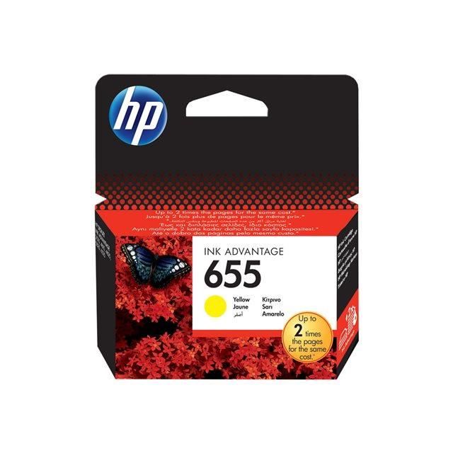 Cartouche jet d'encre HP 655 - Jaune - pour Deskjet Ink Advantage - 600 Pages