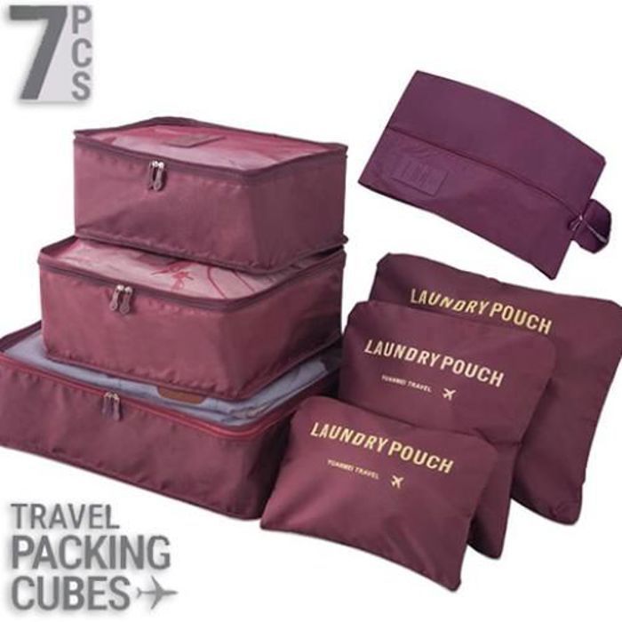 Sac de Rangement Portable - Noname - 7 pièces - Imperméable - Tissu fiable - Rouge