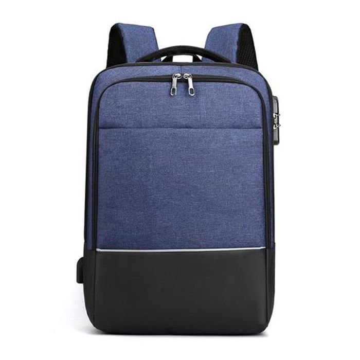Sac à dos pour PC : cartable étanche, grande capacité pour loisirs et affaires Bleu