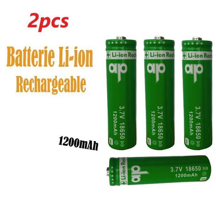 Batterie Li-ion rechargeable 3.7V 1200mAh pour jeux et lampes de poche