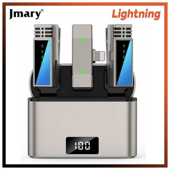 Jmary Microphone Sans Fil Professionnel MW-15 pour iPhone et iPad – Technologie 2.4G