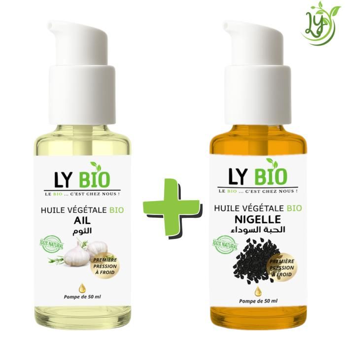 Huile - LYBIO - Pack Huile Ail et Huile Nigelle - 50ml - Hydratant - Pour tous types de cheveux