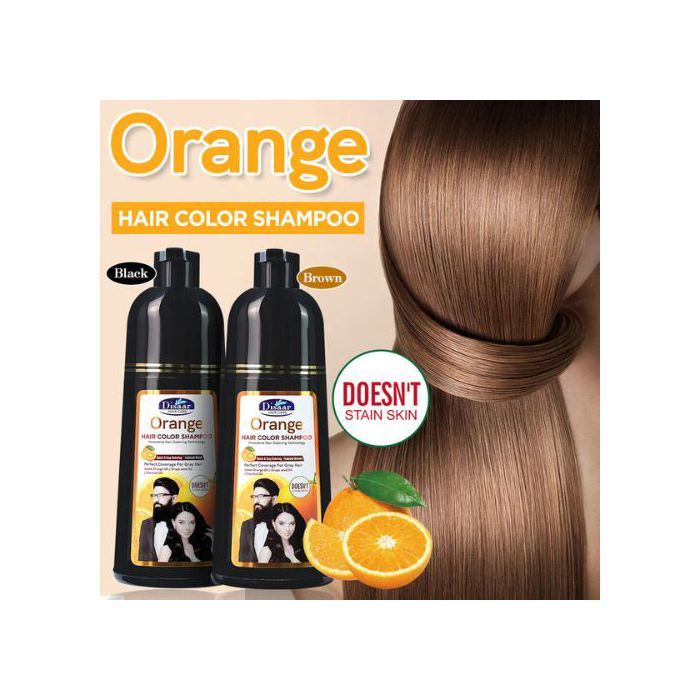Shampoing colorant - DISAAR - Brun - Lot de 2 x 400ml - Sans ammoniaque - Pour tous types de cheveux