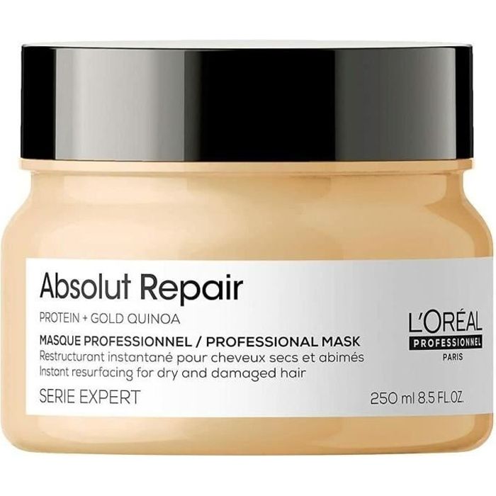 Masque capillaire - L'Oréal Professionnel - Absolut Repair - 250 ml - Cheveux abîmés - Répare et restructure