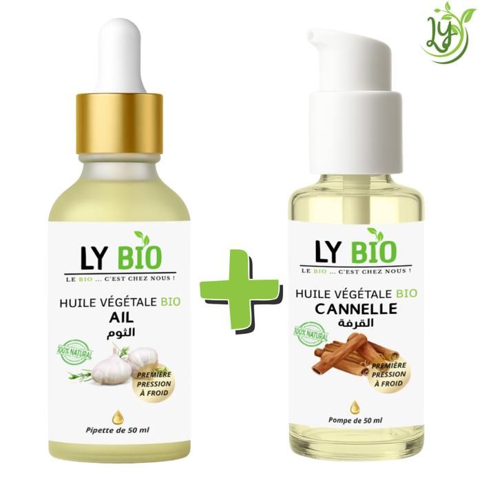 Huile - LYBIO - Pack Huile Ail et Cannelle - 50ml - Nourrissant - Mixte