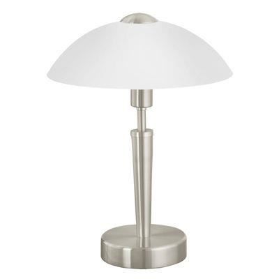 Lampe à Poser Solo 1 Nickel Mat 1x60W - EGLO LIGHTING - Blanc - 60W - Lampe à Poser - Nickel, Acier - Intérieur
