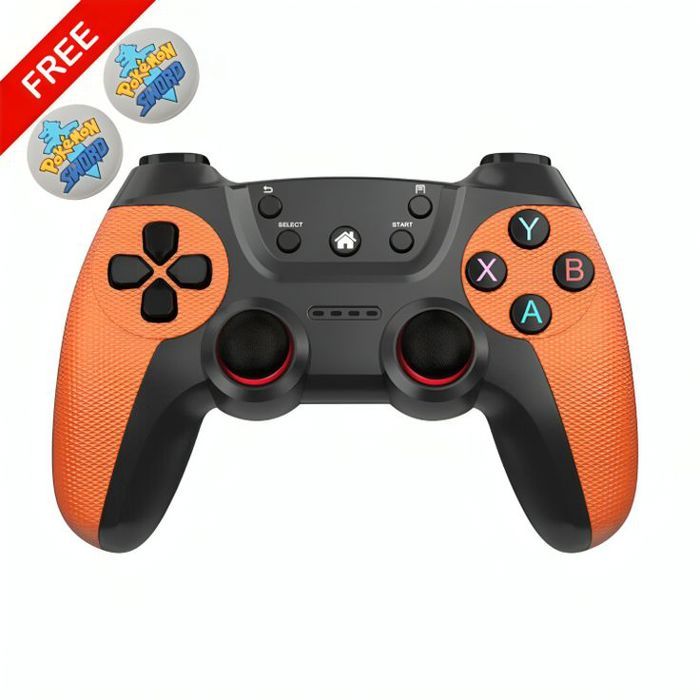 Manette Pour PS3 et Android TV Box et PC ORANGE Haute Qualité + Poignées de pouce pour votre manette Gratuit