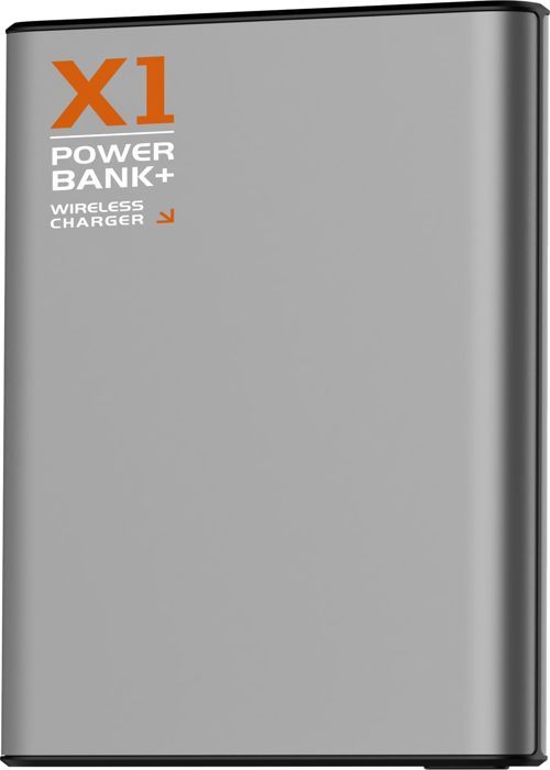 Chargeur sans fil - MOI - X1 - 5000 mAh - 15W - Design métallique gris