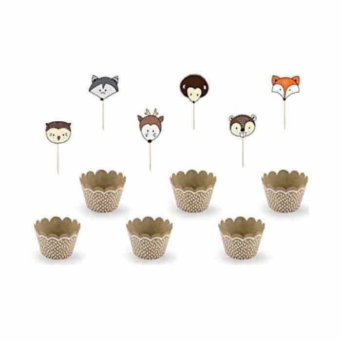 Set cupcakes forêt