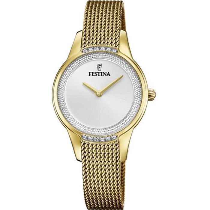 Montre Femme - Festina - F20495/1 - Plaqué or jaune - Quartz - Étanchéité 5 Atm