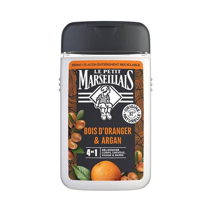 Gel Douche - LE PETIT MARSEILLAIS - Bois d'Oranger et Argan - 250 ml - PH neutre - Hydratant