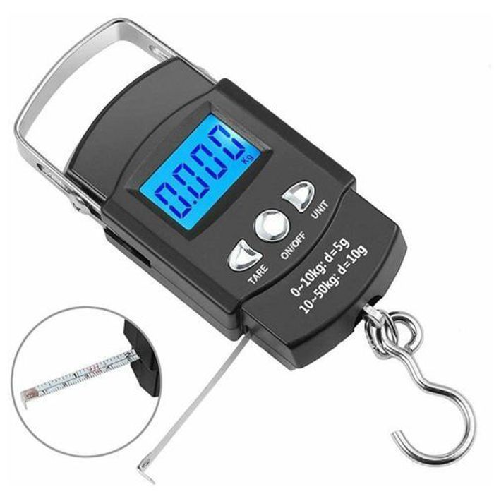 LCD Portable Balance numérique portative de bagages de poche de 50kg   10g pour le shopping, Avec fonction de Règle 100 cm