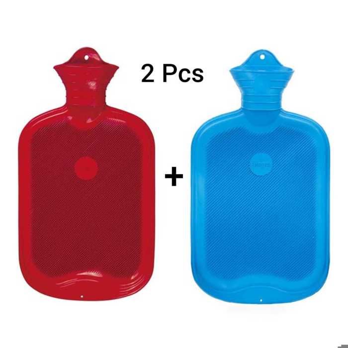 2 Pcs Bouillotte d'eau chaude en caoutchouc - Made in Germany