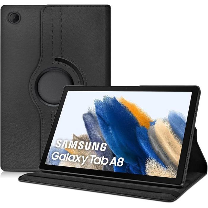 Coque pour Samsung Galaxy Tab A8 10.5" - GENERIC - Ultra Mince - Cuir PU - 360° Rotatif - Antichoc