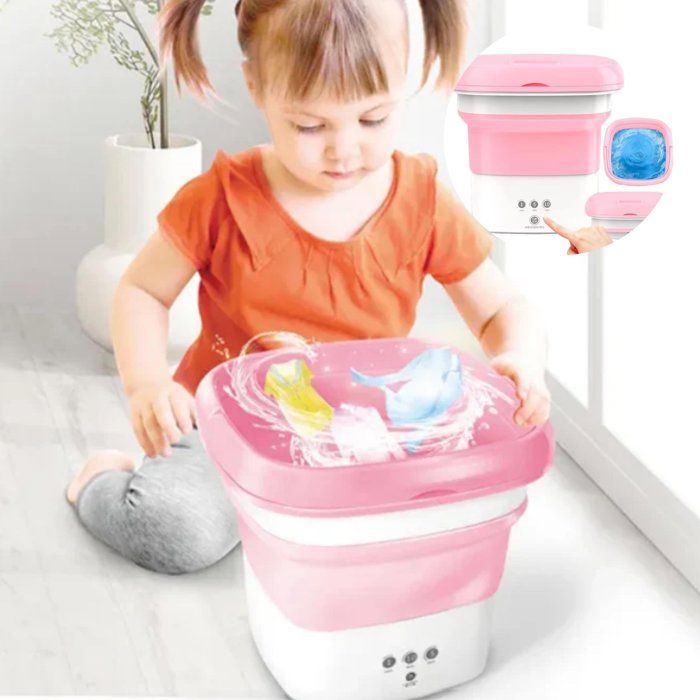 Mini Machine à Laver pour Enfants – Jeu Imitation Éducatif – Modèle Rose