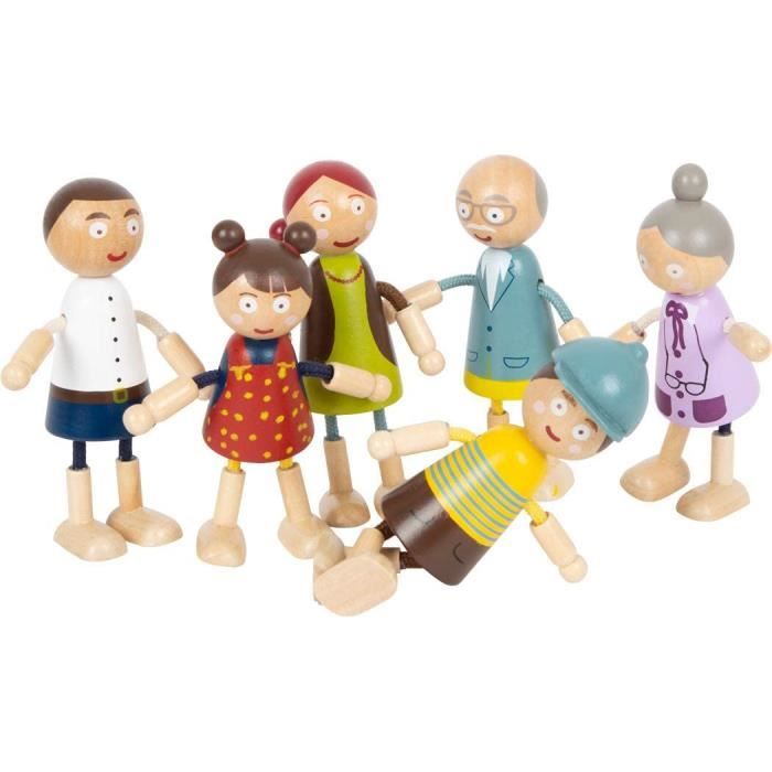 Famille de poupées - Small Foot - 11804 - 6 pièces - Flexibles - Détails soignés