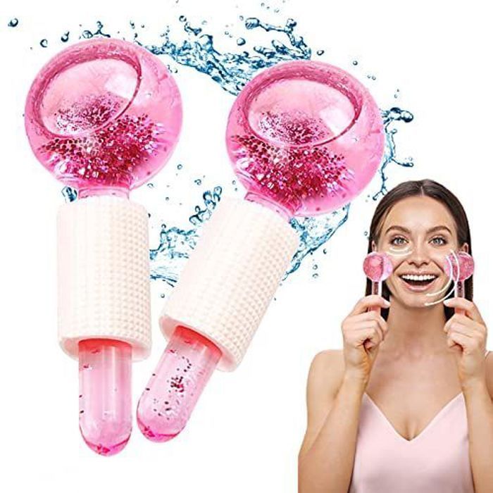 2PCS LA BOULE DE CRISTAL BEAUTÉ REFROIDISSEMENT DU VISAGE ET MASSAGE DES YEUX