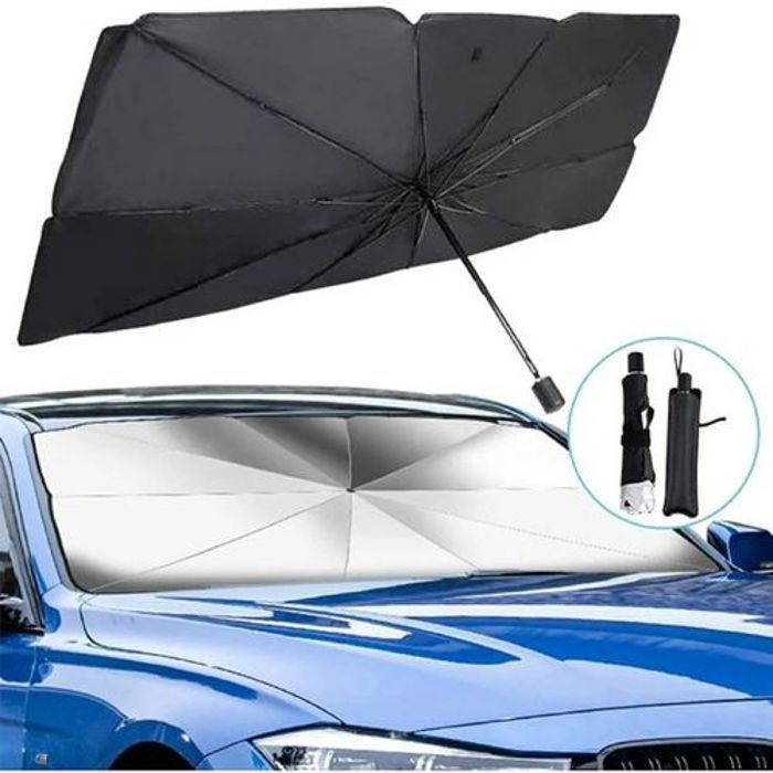 Couvre Pare-brise Voiture Parapluie Pliable Aide Refroidissement Intérieure