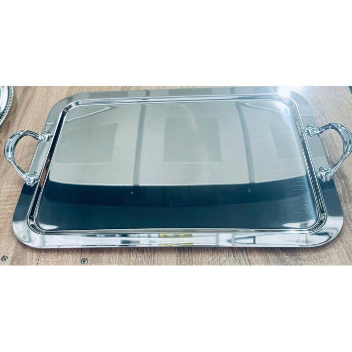 Plateau en Inox - AYA HOME - SEDEN - 18/10 Carats - Argenté - 47x34,5 cm