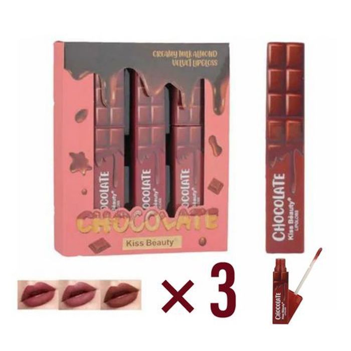 Gloss a lèvres, Nouvelle gamme, 3 pièces velvet chocolate mega volume.
