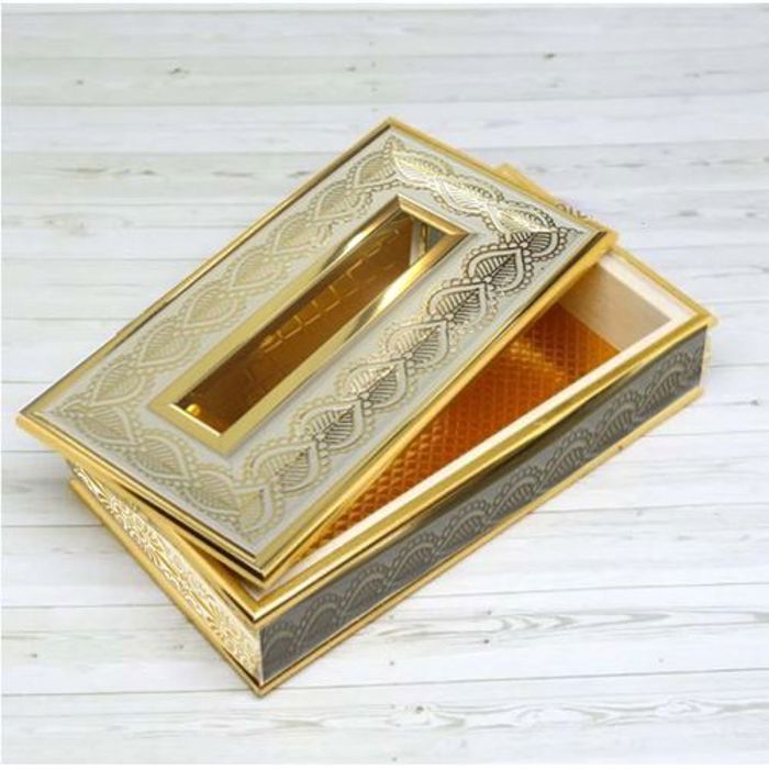 Porte-mouchoirs de luxe, boîte à mouchoirs élégante Doré
