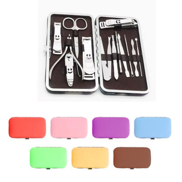 Kit soin complet manucure pédicure 14 pièces (Couleur aléatoire)