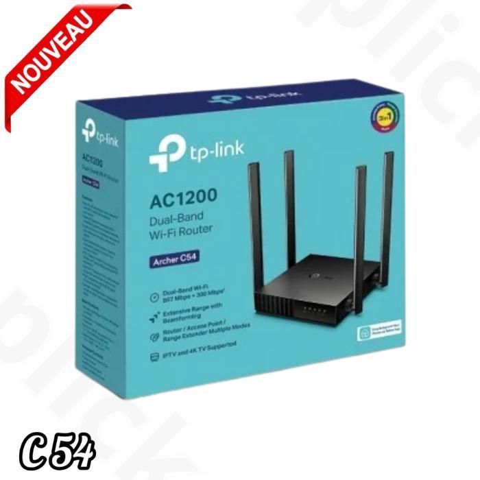 Point d'Acces 1200 Mbps Dual Band Wi-Fi , Répéteur WiFi 2 in 1 Archer C54