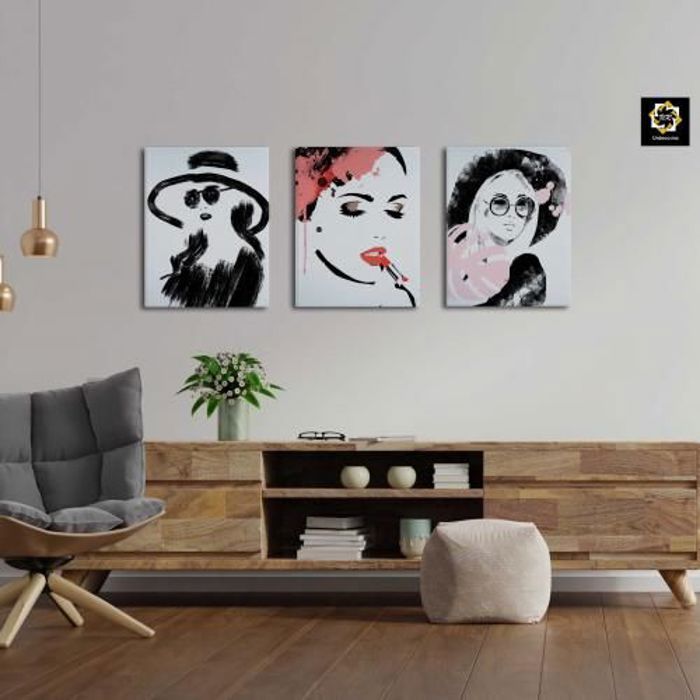 3 petit Tableaux Mural Décoratifs imprimé-Black and White