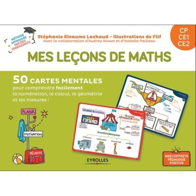 Mes leçons de math CP CE1 CE2. Avec 40 cartes leçons, 10 cartes jeux, 1 livret explicatif