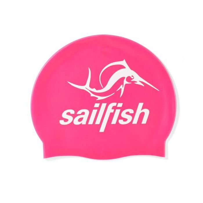 Bonnet de bain - SAILFISH - pink - Silicone résistant - Logo voilier - Pour adulte femme