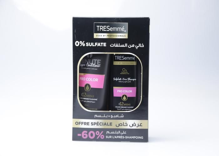 Lot Shampooing Sans Sulfate Tresemmé – 250ml + Après-Shampoing 180ml