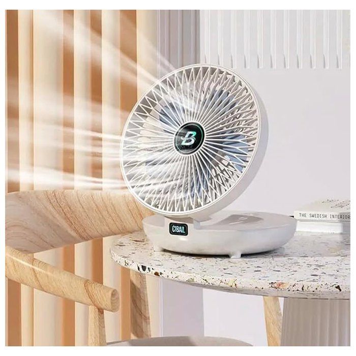 Ventilateur mural pliable CIBAIL S1 – Rechargeable et multifonction