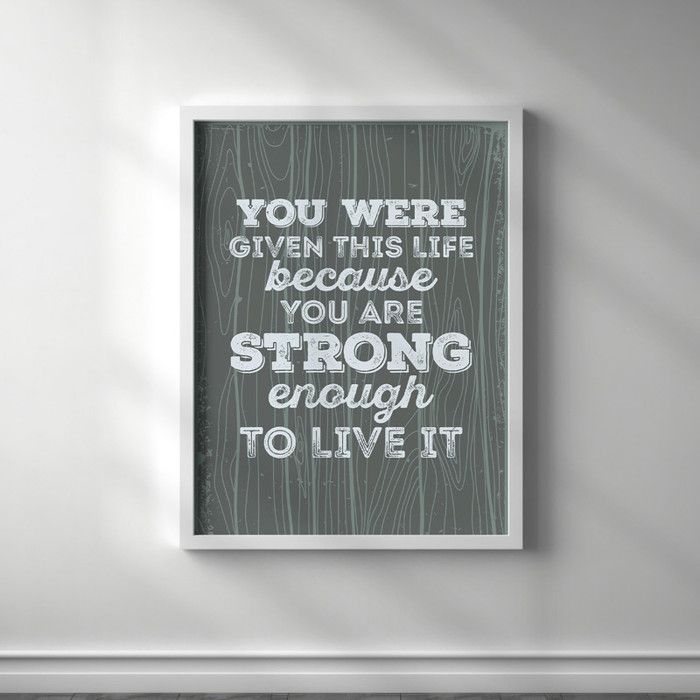 Tableau Décoratif - Citation 'You were given this life' - 80 x 120 cm - Multicolore - Design Contemporain