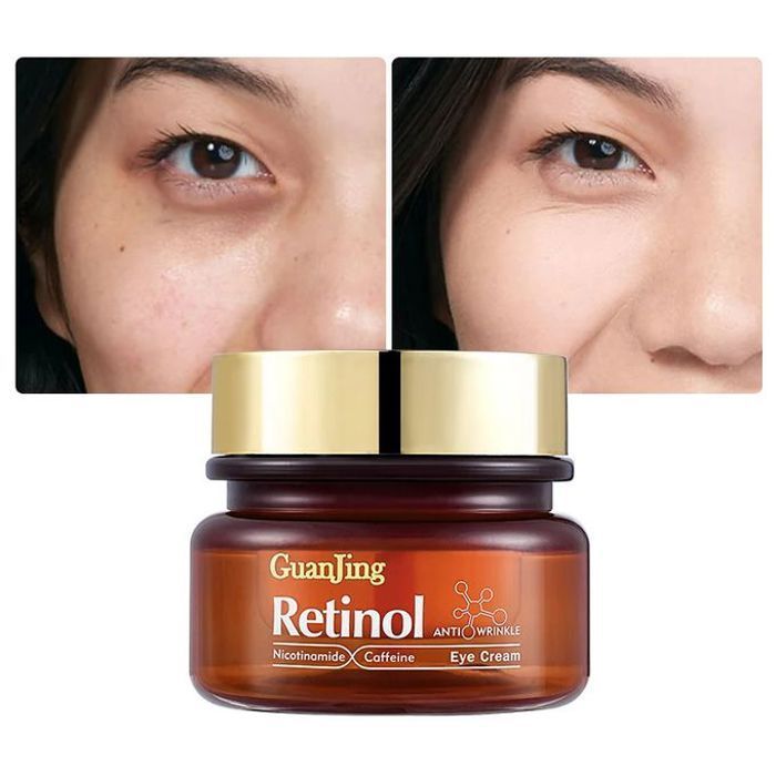 Guanjing Crème pour les yeux au Rétinol, Nicotinamide, Caffeine, Hydrate, Éclaircit, Réduit les rides