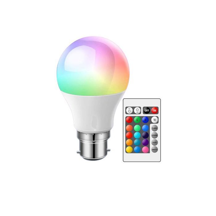 Ampoule LED - 16 Couleurs avec Télécommande 24 Touches et Fonction Veilleuse