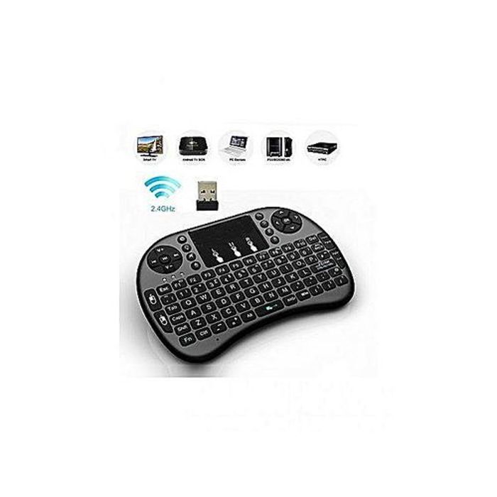 Mini Clavier Sans Fil - NOIR - Bluetooth - Touchpad - Compatible Android - Smart TV