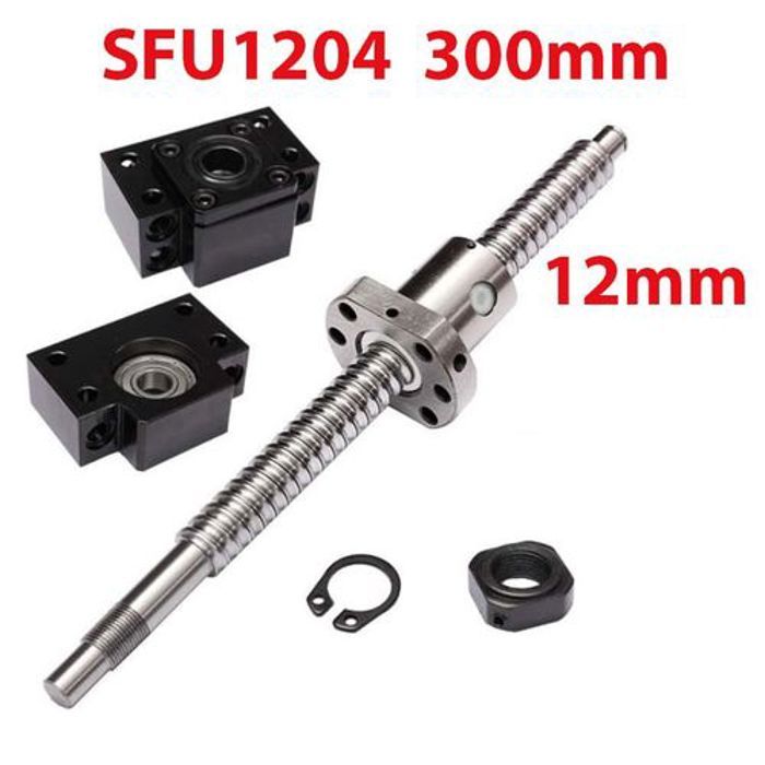 SFU1204 300mm Kit Vis à billes 12mm par 300mm avec écrou et paliers